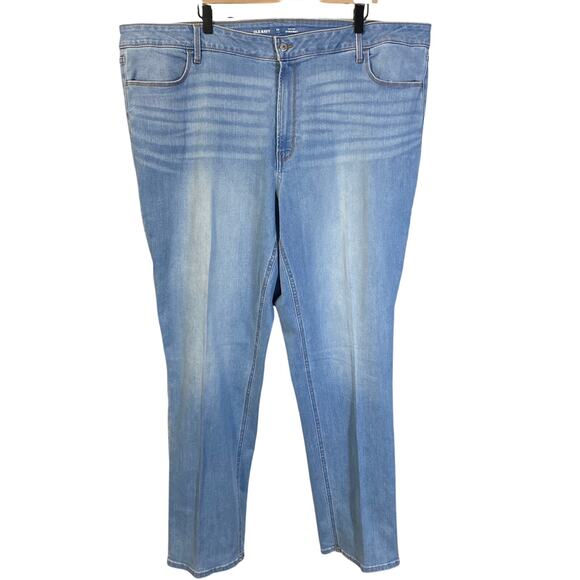 Old Navy High-Waisted Wow Straight Jeans Santa Catarina Wash Denim Plus Sz 24 L - Picture 1 of 11